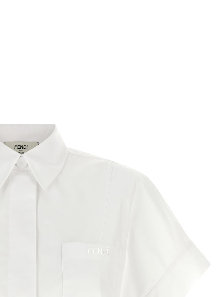 Fendi Maxi Button Shirt Camicie - Bianco | 2f5736894ebb7fd48648c9d1ba8774efa2474edd