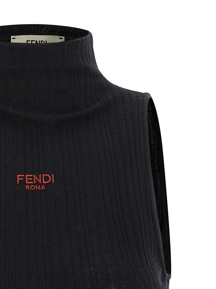 Fendi Ruffled Top Top - Nero | dd0cf164ce3f848d2a4dbad03fc02b0ca3553d7c