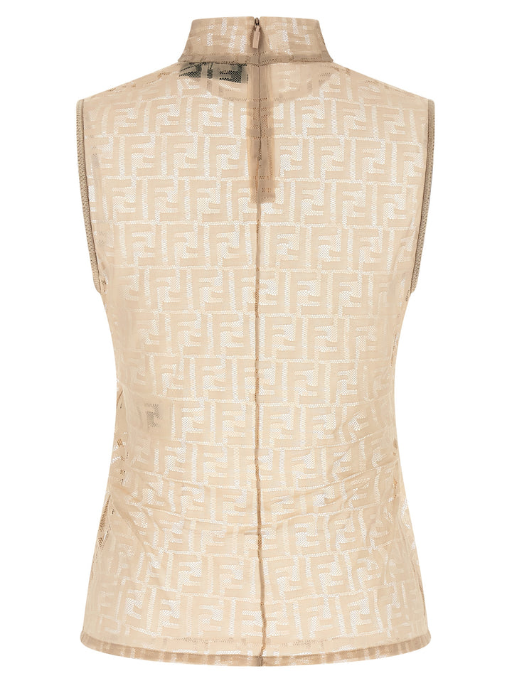 Fendi Ff Top - Beige | 7b5a48f1f033e39edaf3b15161c4458d5b1c5c94