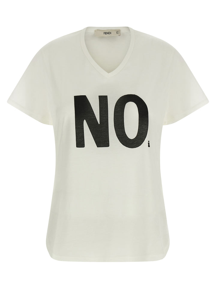 Fendi Noi Print T shirt - Bianco | ab5bebb8366ee7ec8a923b39ea501b11caef54ab