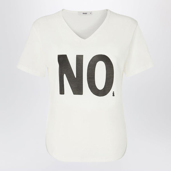 Ivory Jersey T-Shirt With ‘Noi’ Print