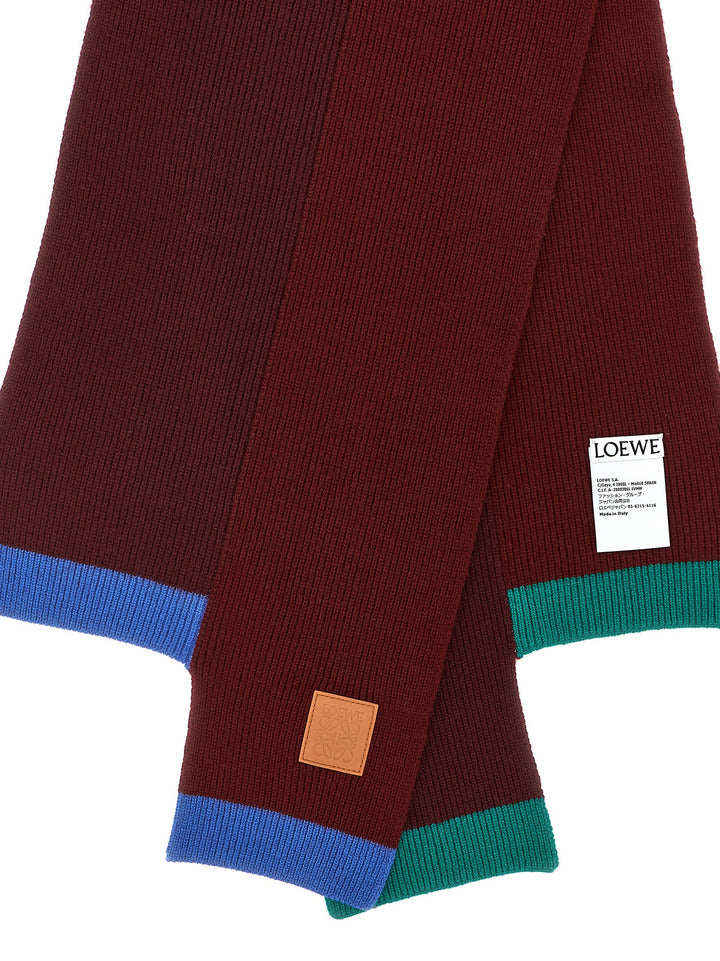 Loewe Wool Asymmetrical Scarf Sciarpe - Multicolor | f90a56b3013bbadf325950af1985c2e546d5c989