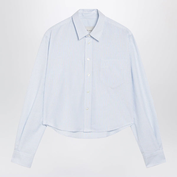 Blue/White Striped Ami De Cœur Cropped Shirt