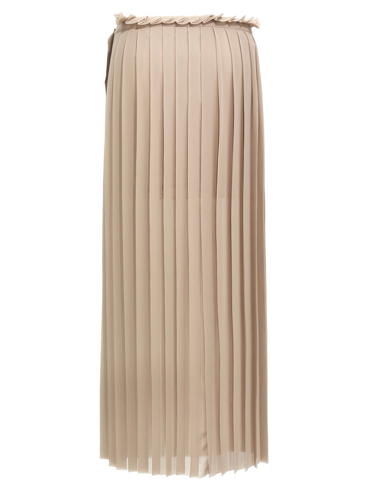 Ami Paris Pleated Gonne - Beige | c94bb4b10f31111164fcd41a2901690b0027739f
