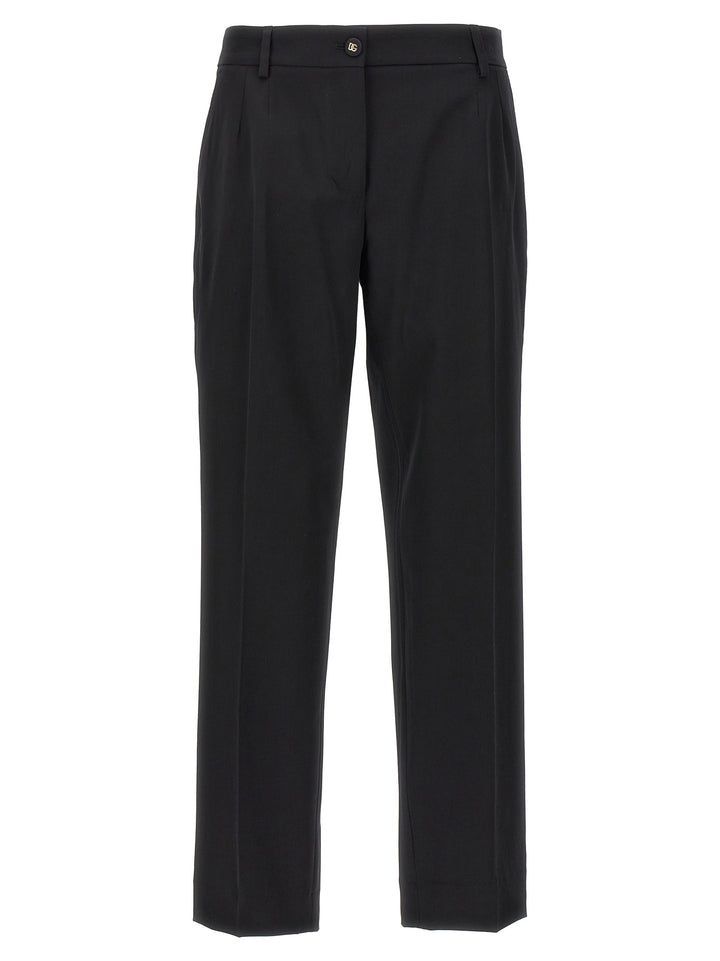 Dolce & Gabbana Wool Canvas Trousers Pantaloni - Nero | 9a8b75e2b78a8e36bb391e96f790de881ae78081