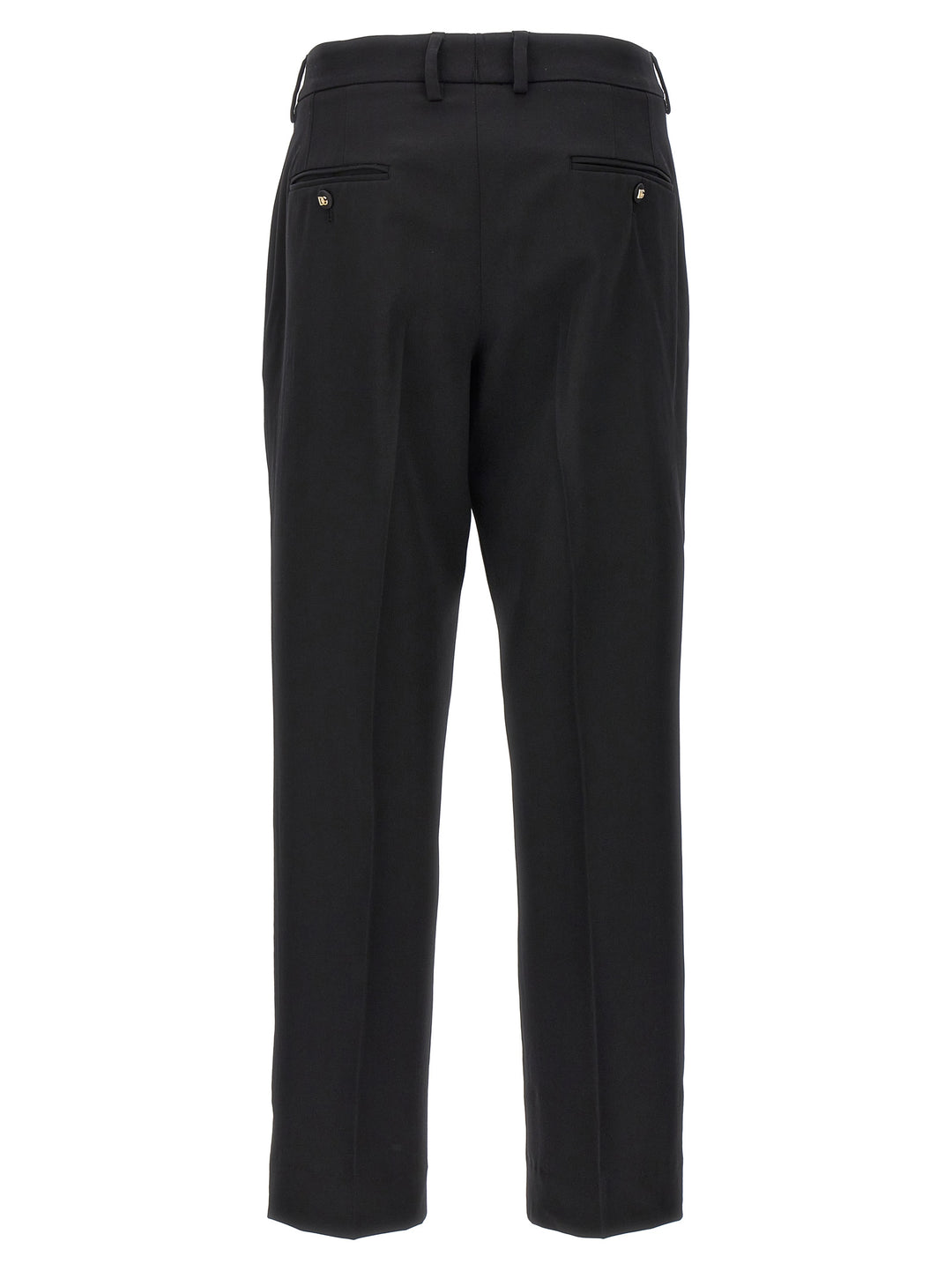 Dolce & Gabbana Wool Canvas Trousers Pantaloni - Nero | 7ce59f26f5c0fd1291c331b0bc37cb22db5026a4