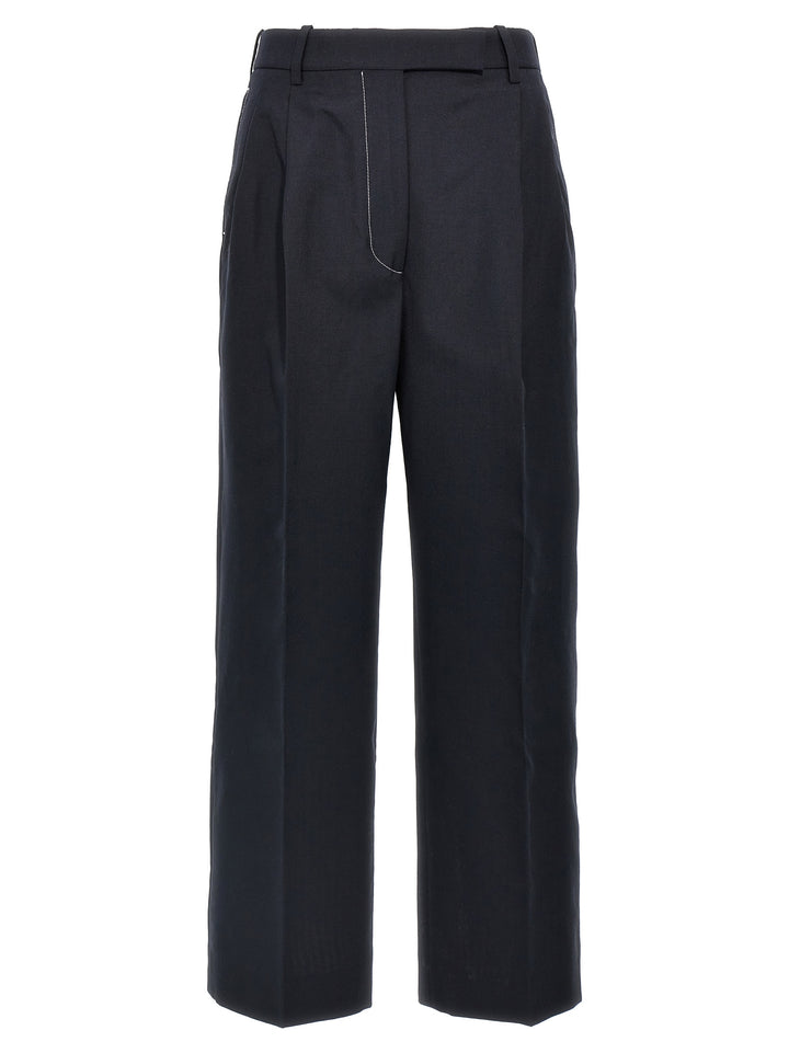 Thom Browne Wool Pantaloni - Blu | 4ea6a85915451f0d64f4772b48b6d277bd3a8f24