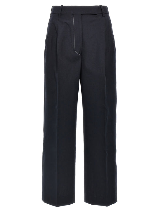 Wool Pantaloni Blu