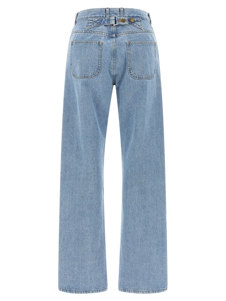Thom Browne Back Martingale Jeans - Celeste | 2159fa3bb36f49f26c970b90e9066898cce13ece