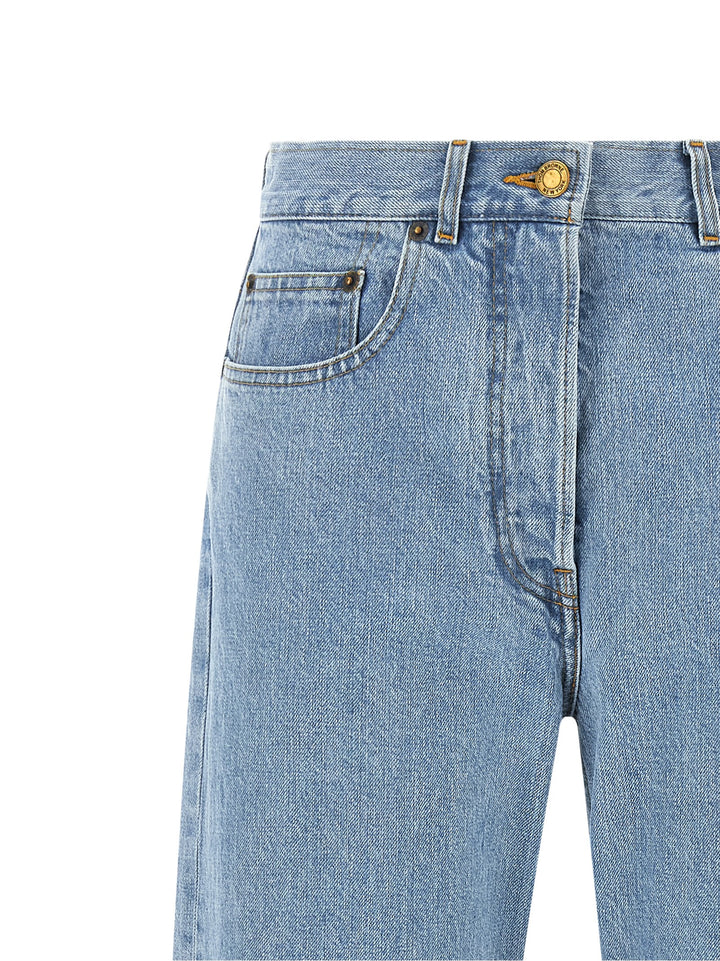 Thom Browne Back Martingale Jeans - Celeste | 7a1404603e208e3e03ee331ee5743691f116b32f