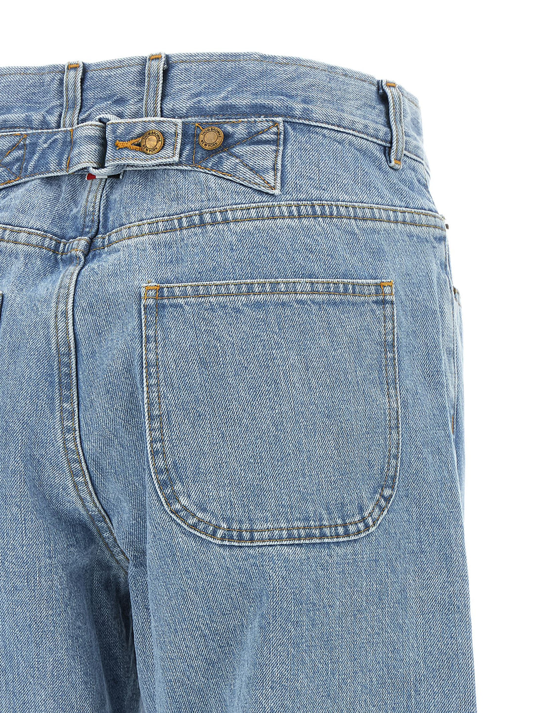 Thom Browne Back Martingale Jeans - Celeste | 0771857cb1e76086c50c1a829d8b538e4d8f8d15