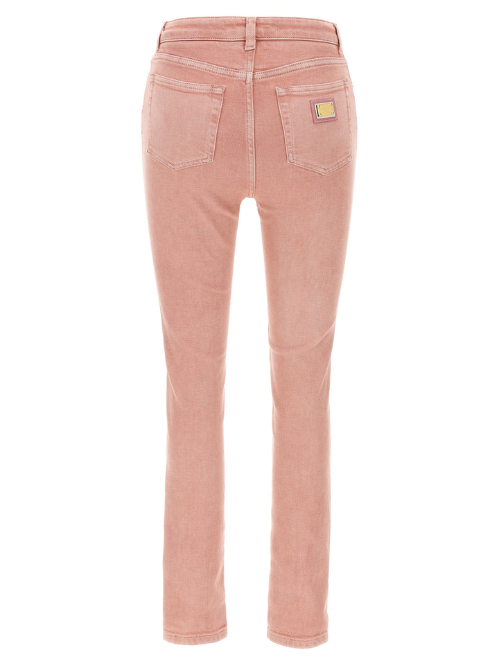 Dolce & Gabbana High Waist Jeans - Rosa | c960d3b7e31adfae7c545117e00fee809addaf16