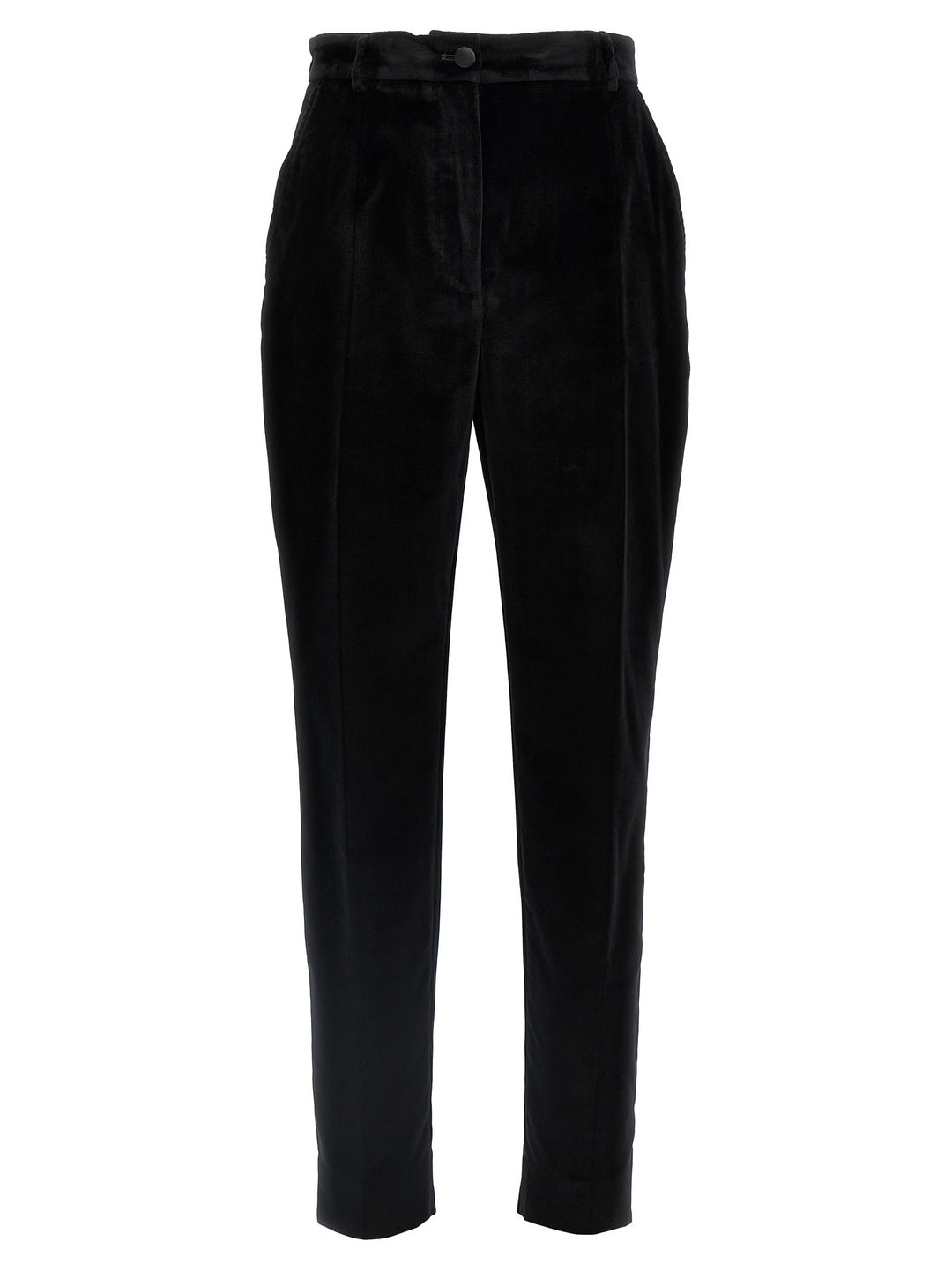 Dolce & Gabbana Velvet Tuxedo Pantaloni - Nero | 204361c161e9ce6a5f95360e036af0069d5c25f7