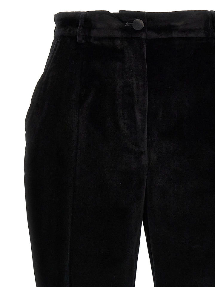 Dolce & Gabbana Velvet Tuxedo Pantaloni - Nero | 1b166ce7d0fac259342aa038f21183a5887c567c