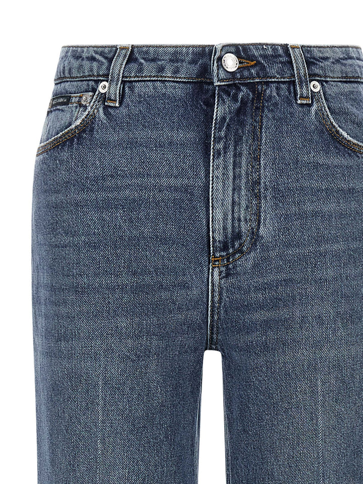 Dolce & Gabbana Logo Tag Jeans - Blu | 4fb1ffe024b7090eca7c5ee3da2503009ed5cb8f