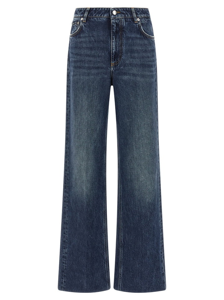 Dolce & Gabbana Logo Plaque Jeans - Blu | ced654ee2fbd735efd5290992b75aa090882e726
