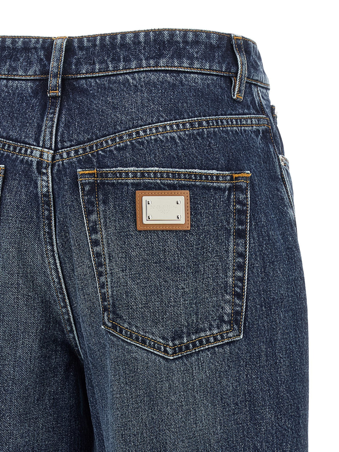 Dolce & Gabbana Logo Plaque Jeans - Blu | 73a57c2482c6ba1f43faf0385472a3413a6bd9d2