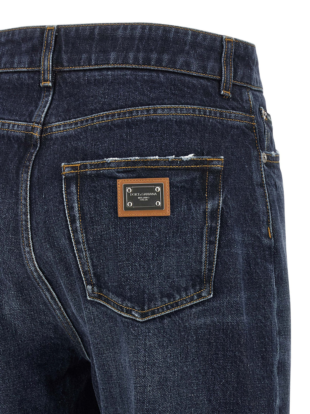 Dolce & Gabbana Logo Tag Jeans - Blu | 54133d4195fc3b0957dbb13c39657b58a40bb798