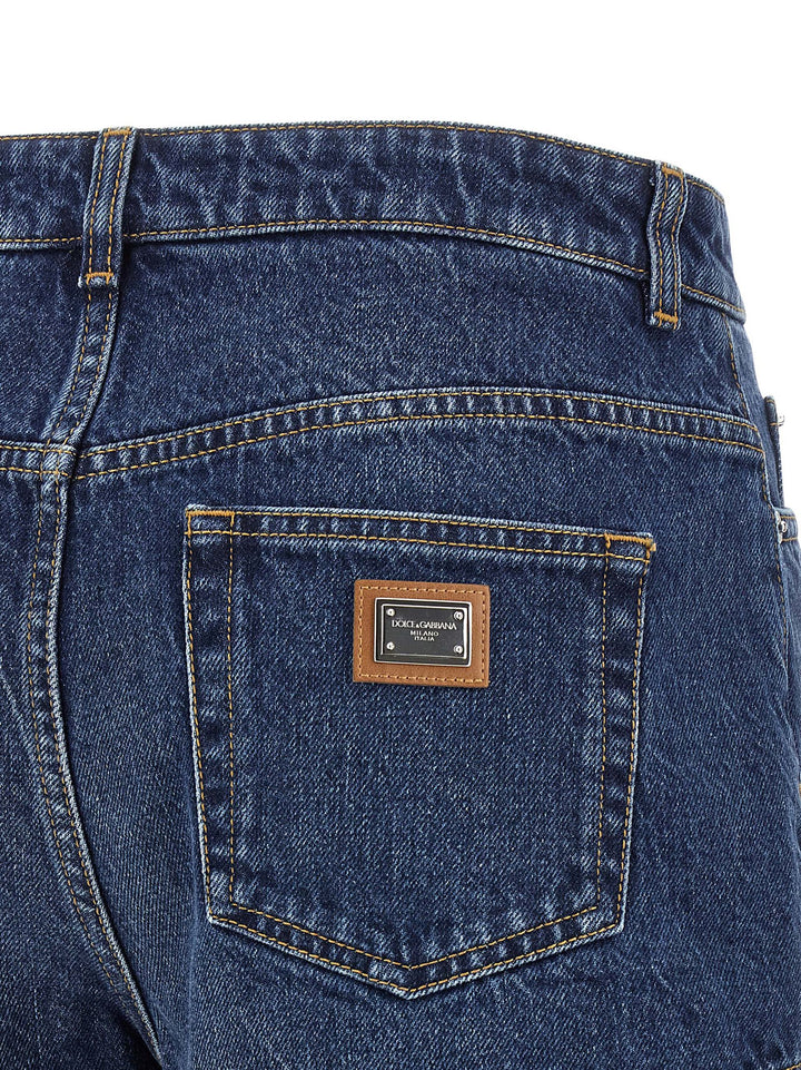 Dolce & Gabbana Logo Plate Shorts Bermuda e Short - Blu | dc93058b5d64e516e2db02e9834c7c1074cc8c20