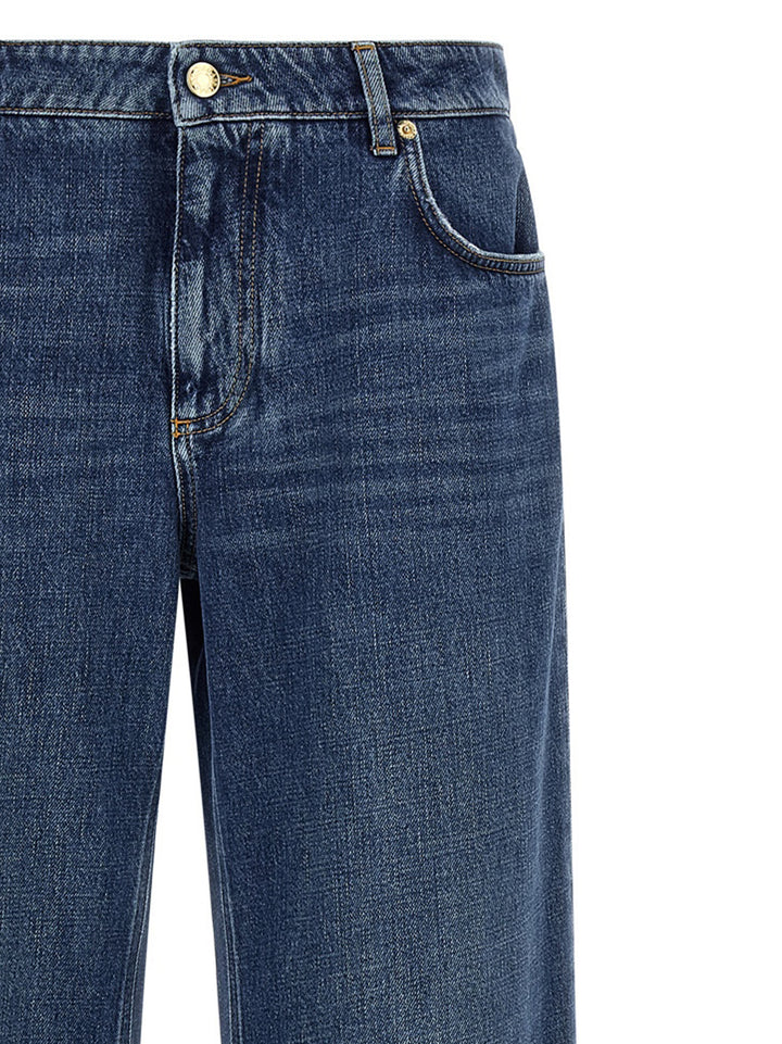 Dolce & Gabbana Wide Leg Jeans - Blu | 0aa012d143735ab792eb38cd4deef69f3a745786