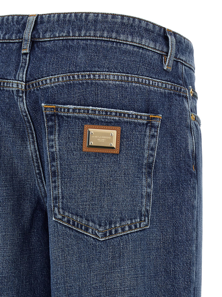 Dolce & Gabbana Wide Leg Jeans - Blu | 2208332bc180f0b7e9b19e9fc6907b4699163a78