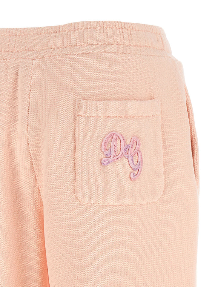 Dolce & Gabbana Logo Embroidery Joggers Pantaloni - Rosa | 6f8bc365e3a10546d5f3774f0ebc10198096bf29