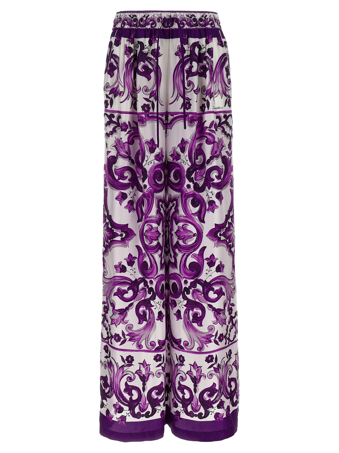 Dolce & Gabbana Majolica Print Pantaloni - Viola | df37c95e3933b836864f471d06112e2e593f541f