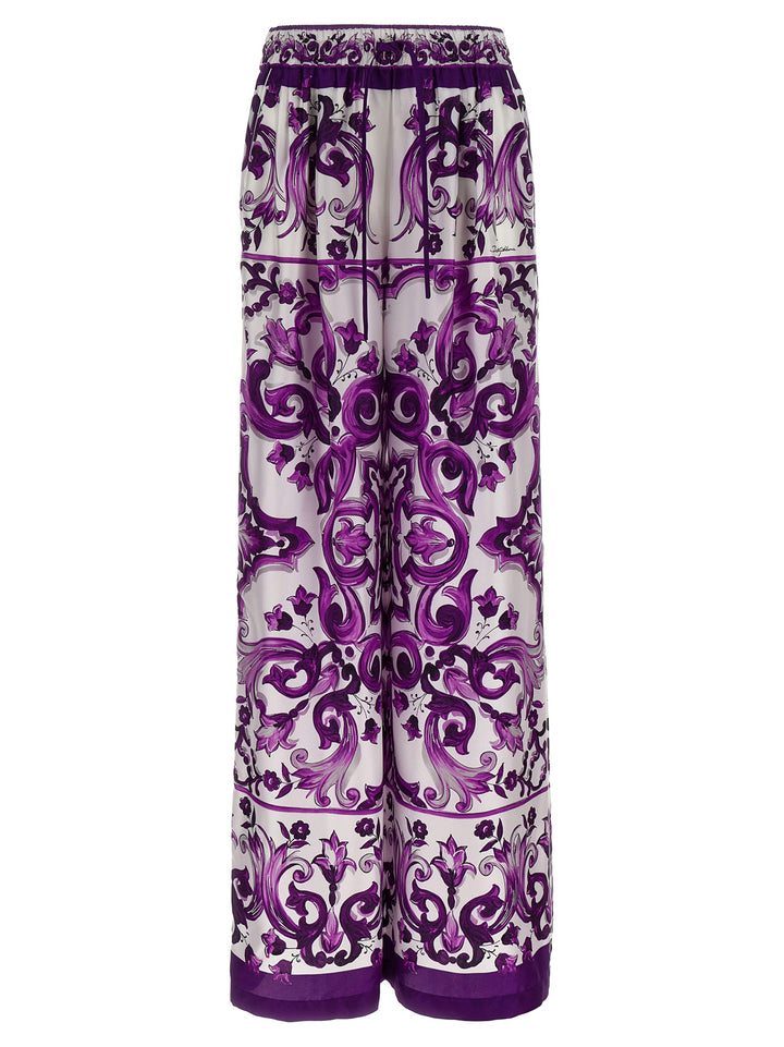 Dolce & Gabbana Majolica Print Pantaloni - Viola | df37c95e3933b836864f471d06112e2e593f541f