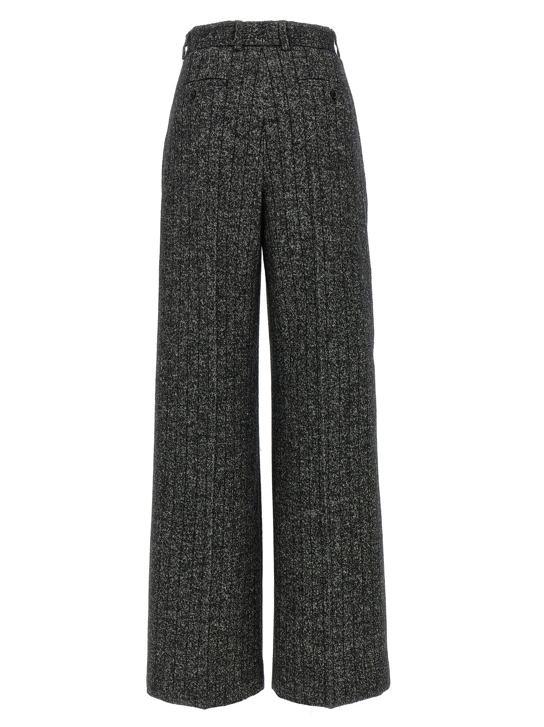 Dolce & Gabbana Striped Wool Pantaloni - Bianco/Nero | 5db6e9b522df05d49e2fe1231eb1af40115c1633