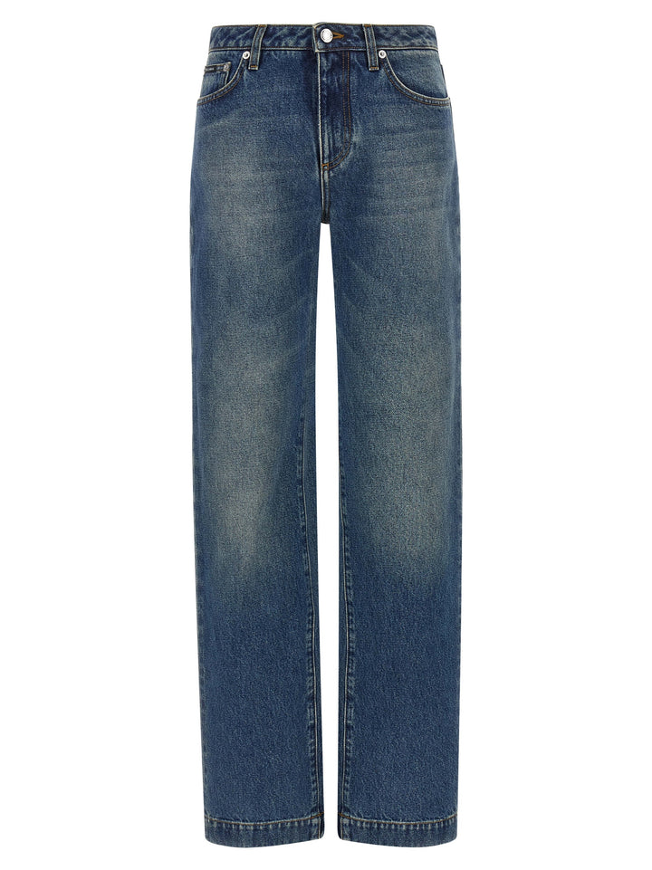 Dolce & Gabbana Logo Tag Jeans - Blu | 63779213f2d6c61e397f45b203813dc47284f0c1