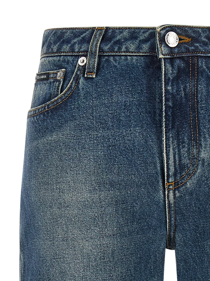 Dolce & Gabbana Logo Tag Jeans - Blu | a47f7f8f08ac32abedd4174546757d026bbf5831
