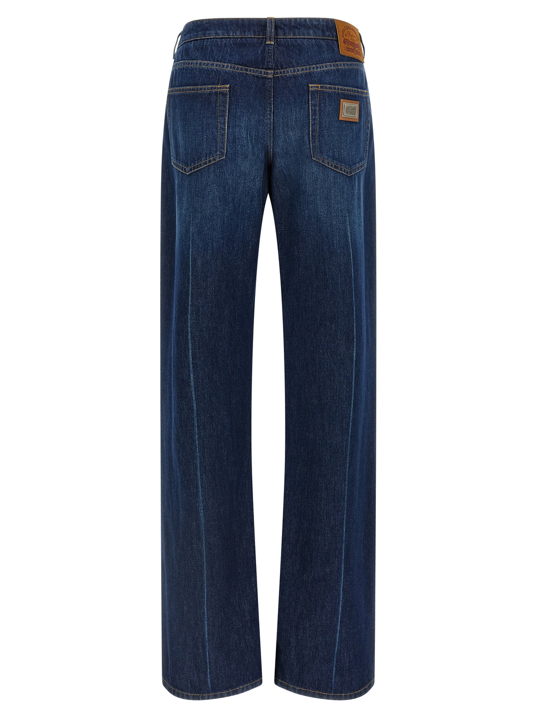 Dolce & Gabbana Stretched Pleated Trompe L'oeil Jeans - Blu | 15783008061ba75e0e4213c388f357af18d3a90c