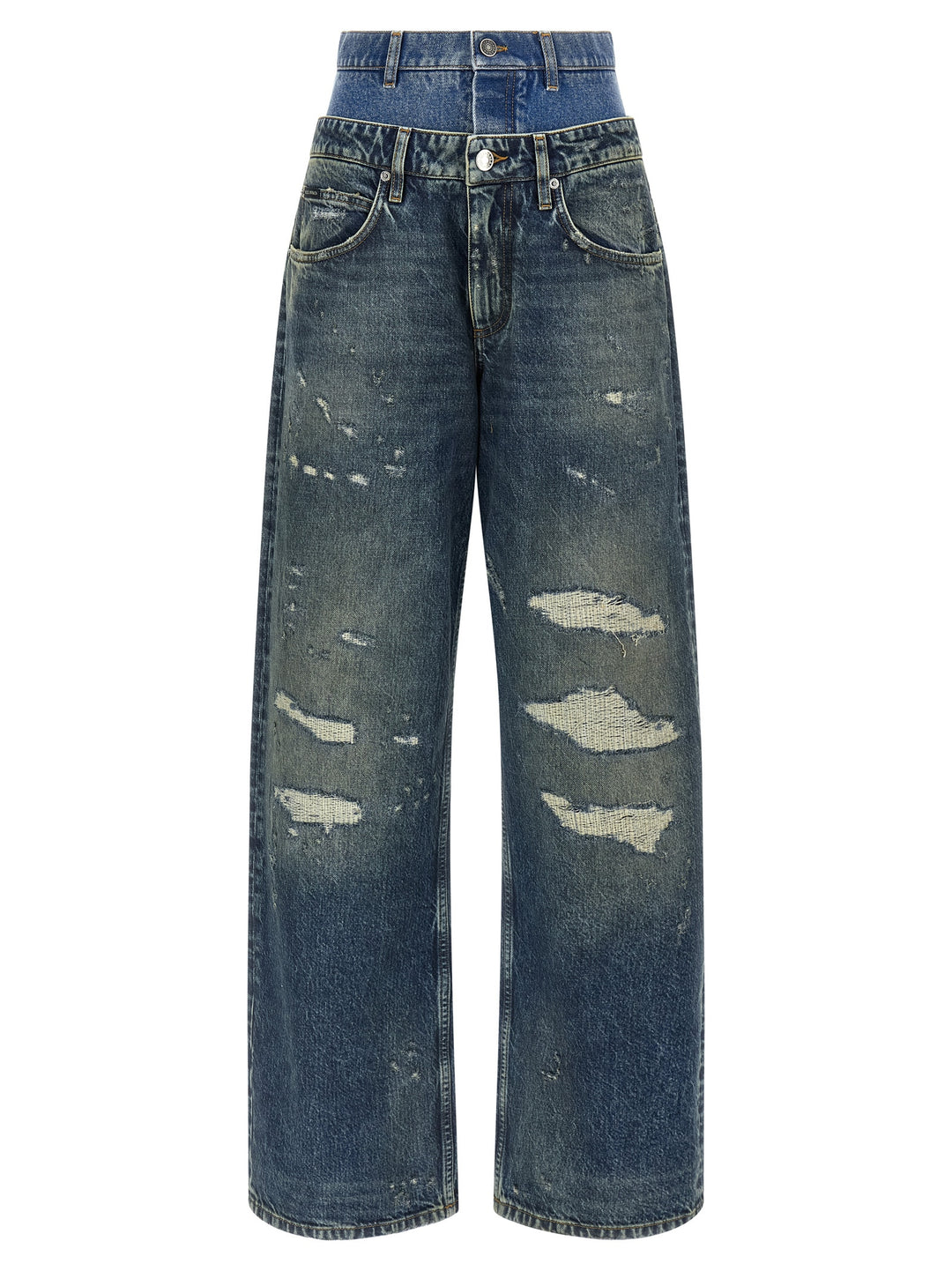 Dolce & Gabbana Double Layer Jeans - Blu | 3c8122905566ee6448bf9074a0394a82478917cf