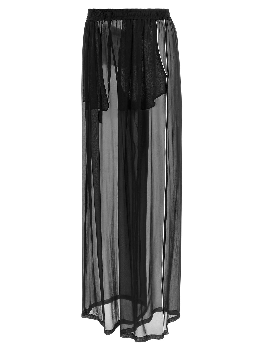 Dolce & Gabbana Chiffon Pantaloni - Nero | 666a58bdb6df3c1832d7697222576163f733d880