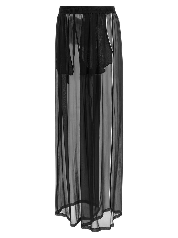 Dolce & Gabbana Chiffon Pantaloni - Nero | 666a58bdb6df3c1832d7697222576163f733d880