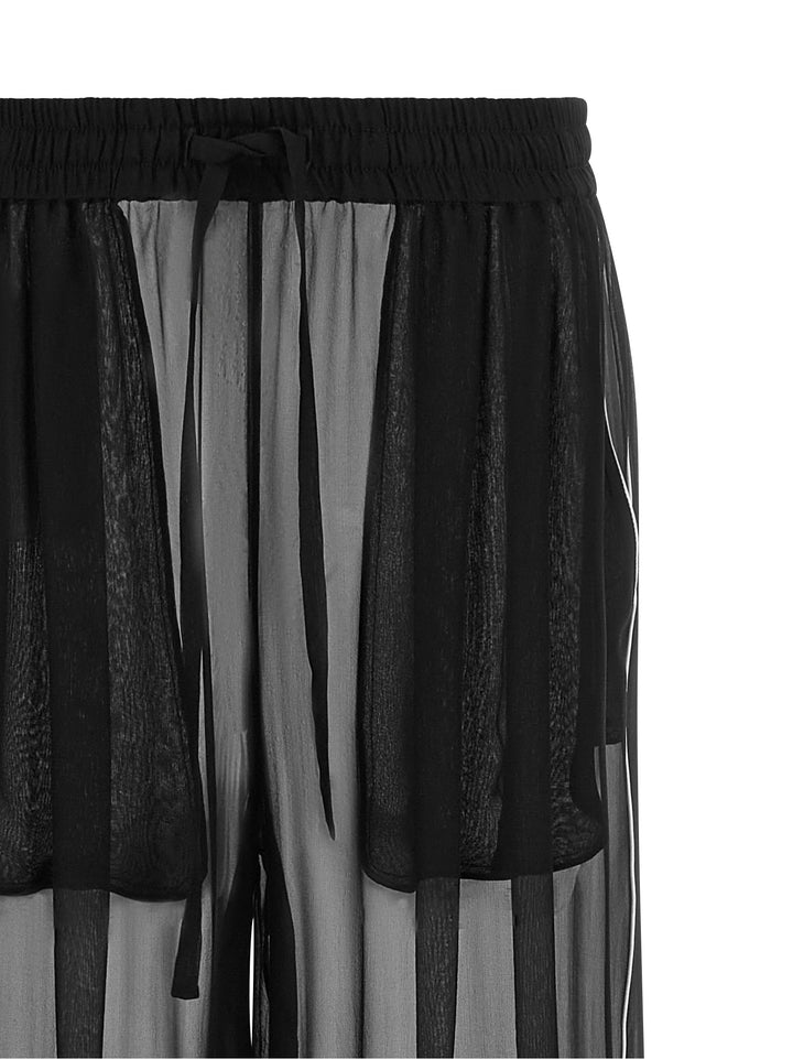 Dolce & Gabbana Chiffon Pantaloni - Nero | f9b73ce667a3192881fc7c19ae8ceb37e9e75bfa