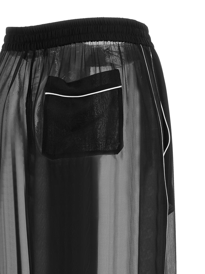 Dolce & Gabbana Chiffon Pantaloni - Nero | a3d82006aee1c59c23b1f8ce5dfa69e8968a3f41