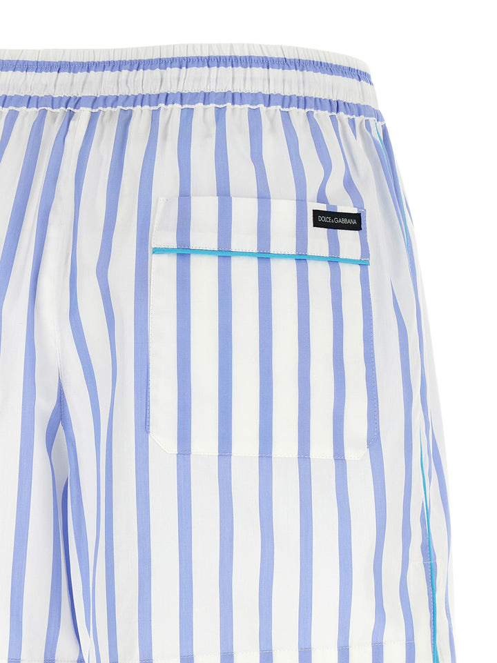 Dolce & Gabbana Striped Bermuda Shorts Bermuda e Short - Celeste | d60ae2d326c49a5042b19cd5624c81762ab6f9f2