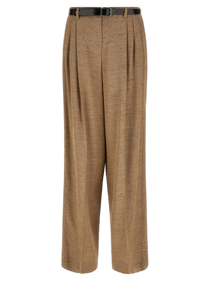 Dolce & Gabbana Tweed Effect Trousers Pantaloni - Beige | f257012ad8431027f0cf534122c02b457dc82c65