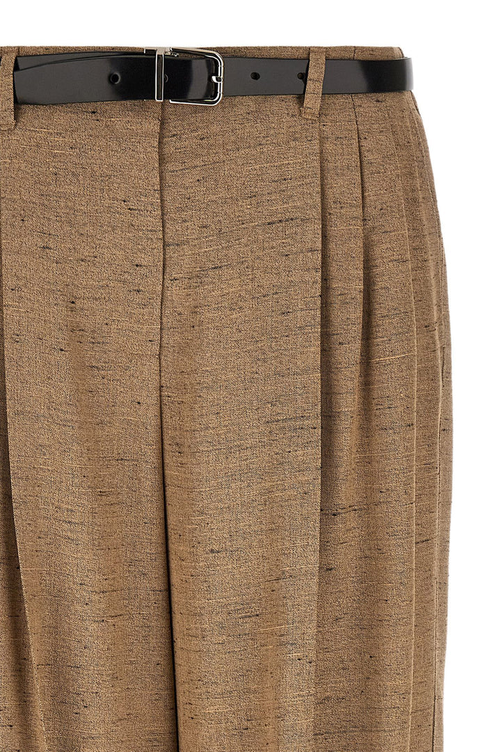 Dolce & Gabbana Tweed Effect Trousers Pantaloni - Beige | 166ef6a20eb7e723ebeaa9b239612803d7cf105c