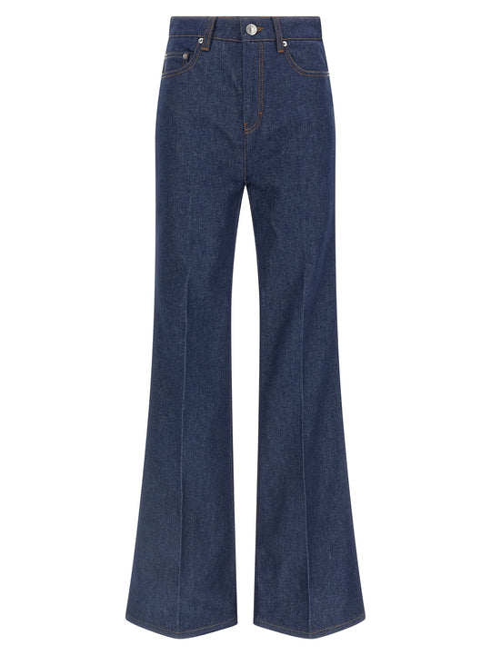 Flared Leg Jeans Blu