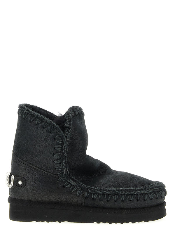 Eskimo 18 Rhinestone Logo Stivali E Stivaletti Nero