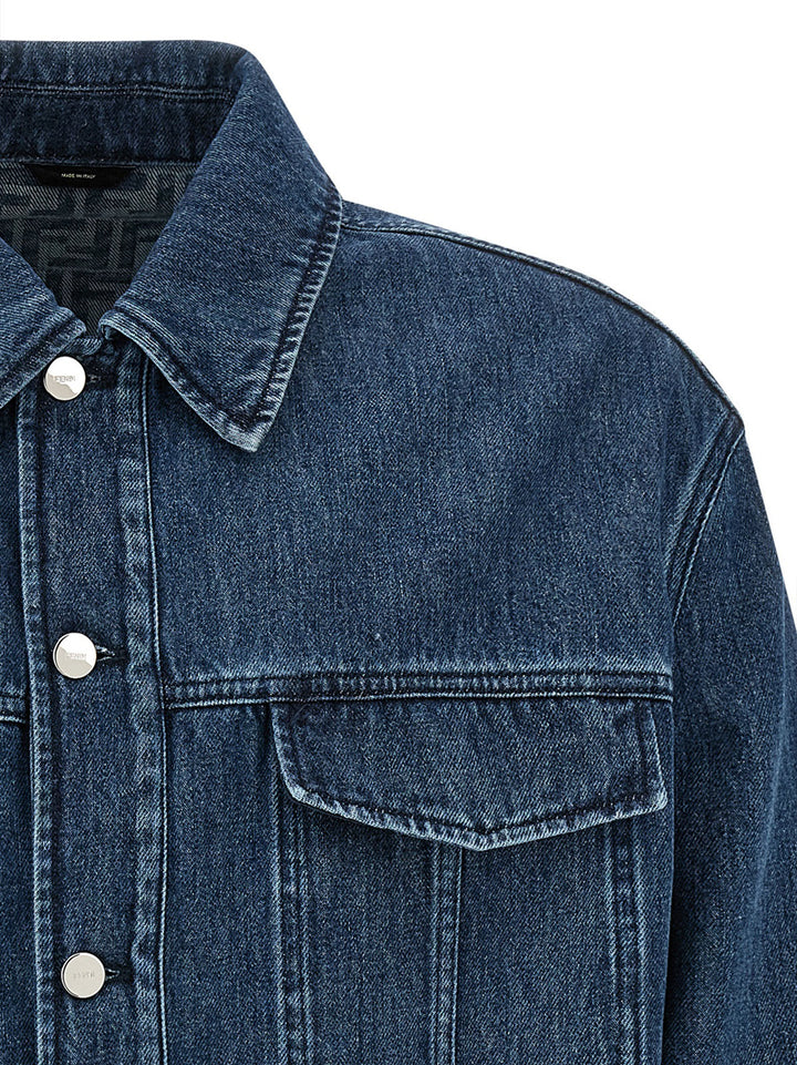 Fendi Ff Selleria Puffer Jackets - Blu | 95efc101ca6d0b334087c7911a90ff5ba540a012