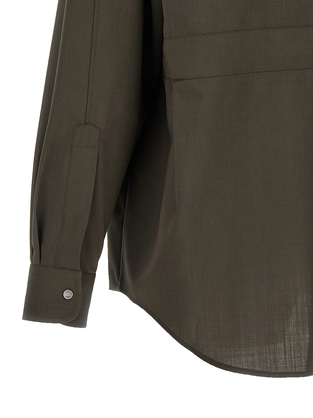 Fendi Wool Shirt Camicie - Verde | a2048eaf8de5033463a391b29acb1abfedbc10dd