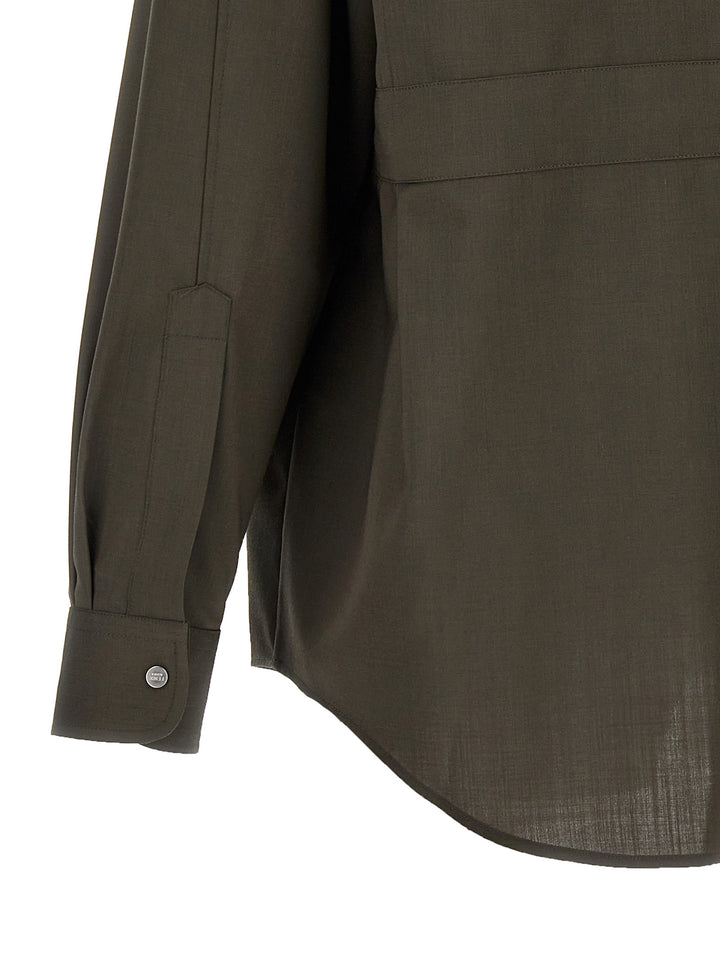 Fendi Wool Shirt Camicie - Verde | a2048eaf8de5033463a391b29acb1abfedbc10dd