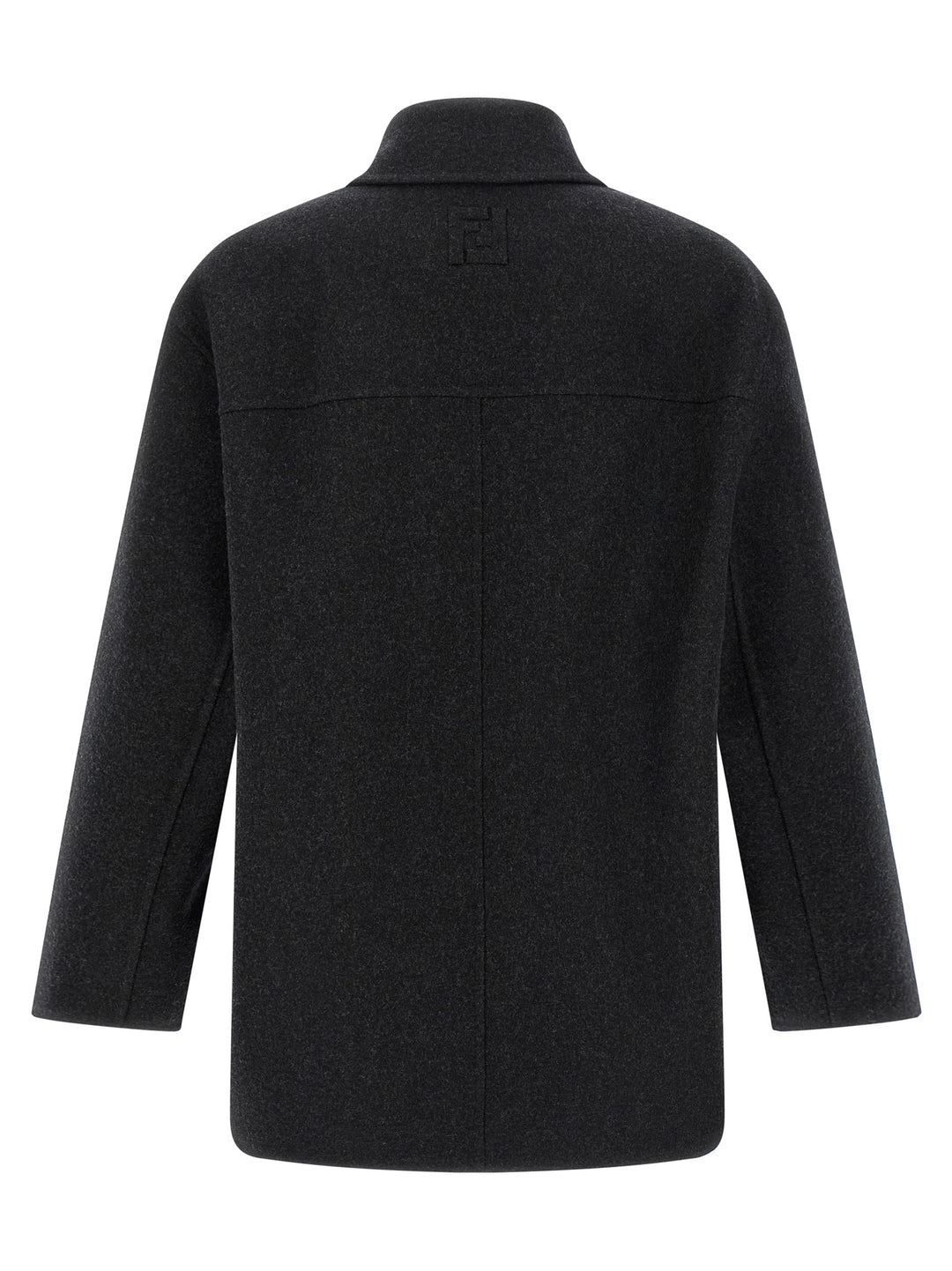 Fendi Felt Wool Coat Trench e Impermeabili - Grigio | 7abd3194e522b7ac3b06c1dfc4f12c46354636b9