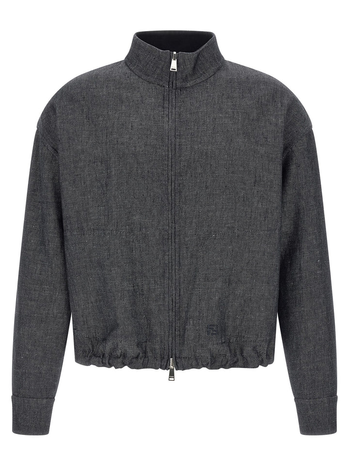 Fendi Ff Selleria Puffer Jackets - Blu | 686856db0e0707d04280f6ac2dc3a4b967481fdc
