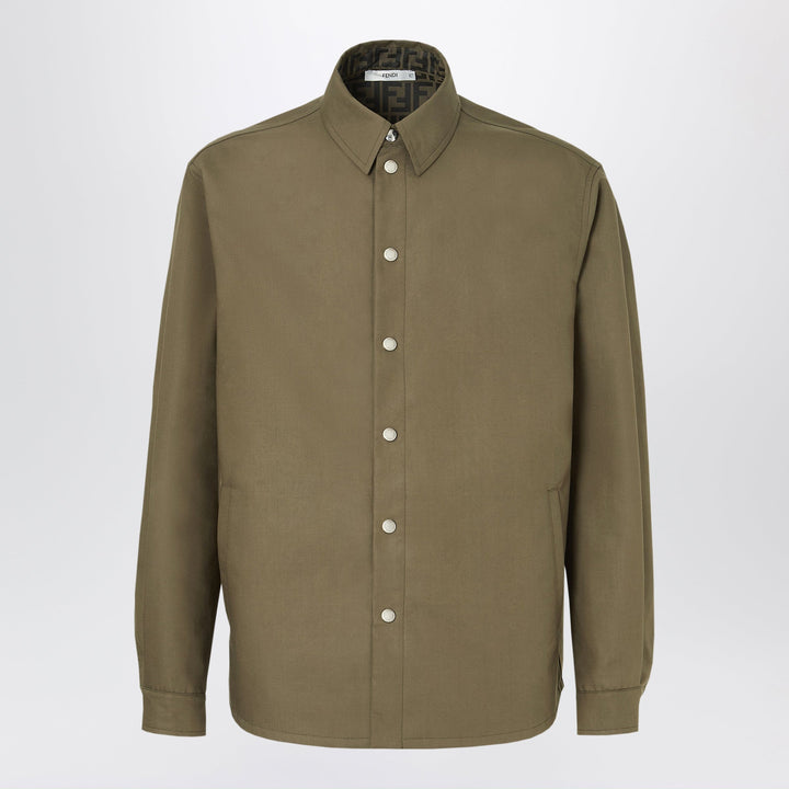 Fendi Blusón Verde Militar De Tela Mackintosh