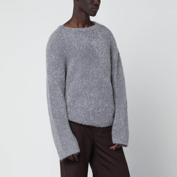 Jermaine Grey Sweater In Bouclé Yarn