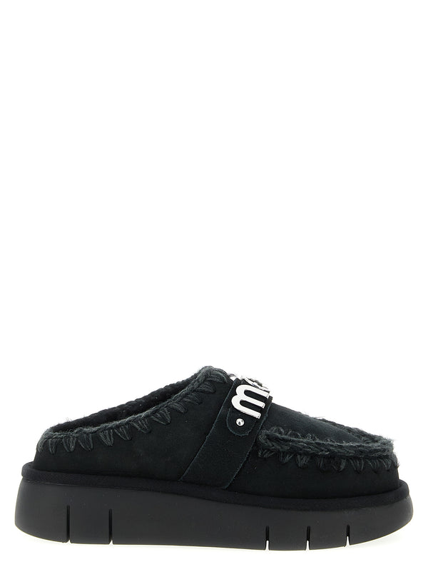 Bounce Clog Flat Shoes Nero